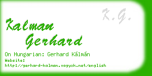 kalman gerhard business card